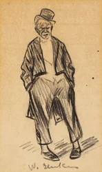 Mann mit Taubenfüßen